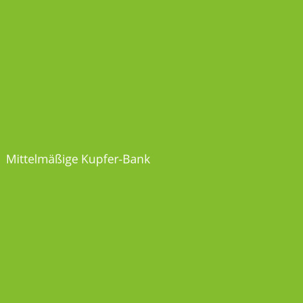 Mittelmäßige Kupfer-Bank